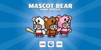 Mascot Bear Game Sprites