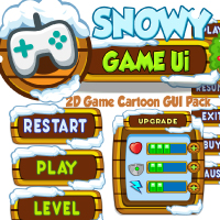 Snowy Cartoon Game Ui Set 04