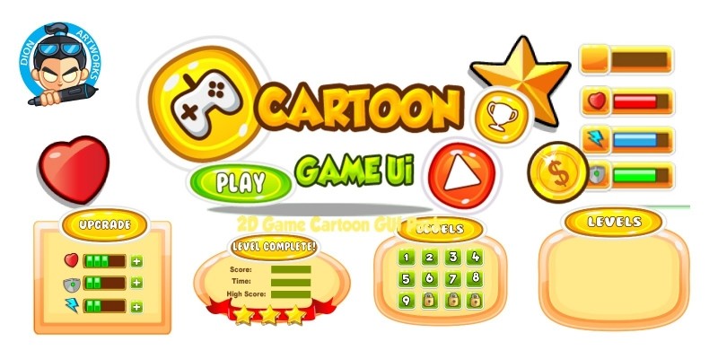 Cartoon Game Ui Set 07