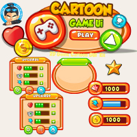 Cartoon Game Ui Set 09