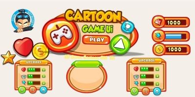 Cartoon Game Ui Set 09