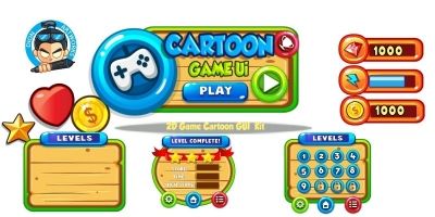 Cartoon Game Ui Set 10