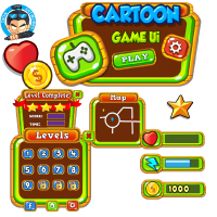 Cartoon Game Ui Set 11