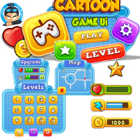 Cartoon Game Ui Set 12