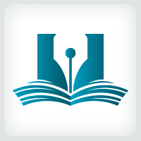 Book And Pen Logo Template
