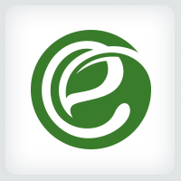 Circle Letter E Leaf Logo