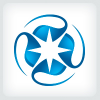 Geometric Blue Star Logo