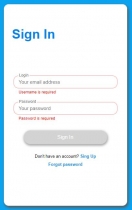 Angular - Login Forms Module - Blue Design Screenshot 3