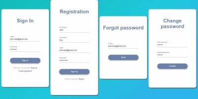 Angular - Login Forms Module - Simple Design