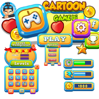 Cartoon Game Ui Set 14