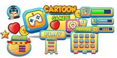 Cartoon Game Ui Set 14