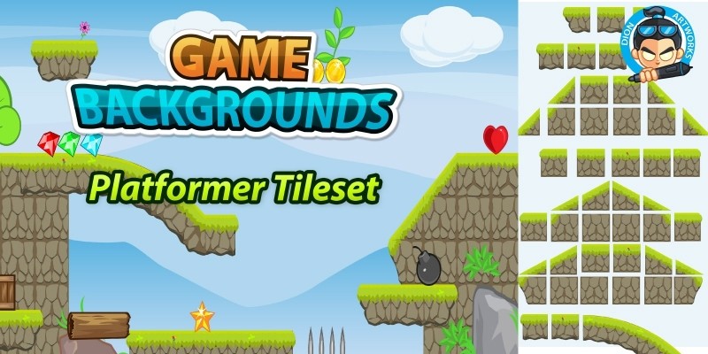 Game BG Platformer Tilesets 01