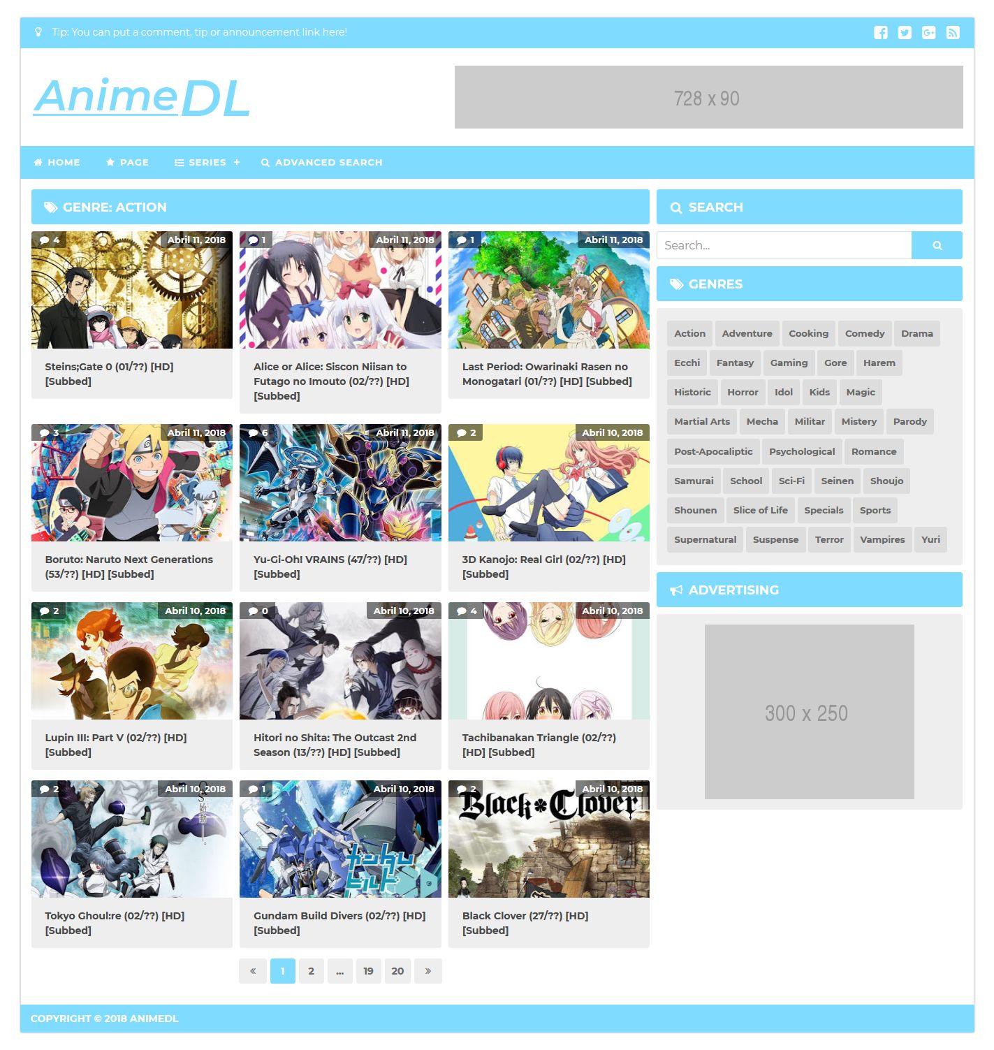 Anime - Free Bootstrap 4 HTML5 Gaming & Anime Website Template