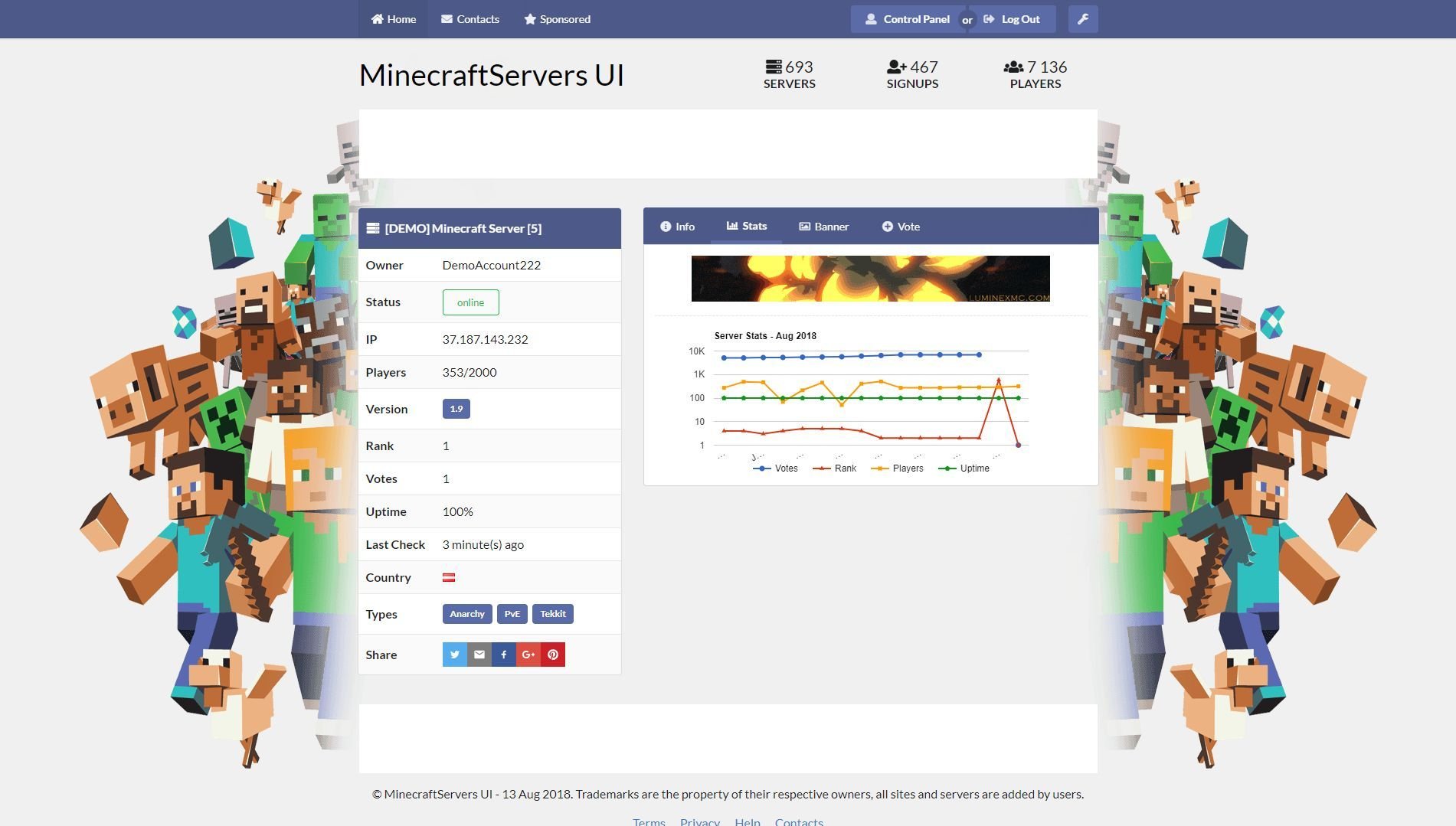 minecraft server list