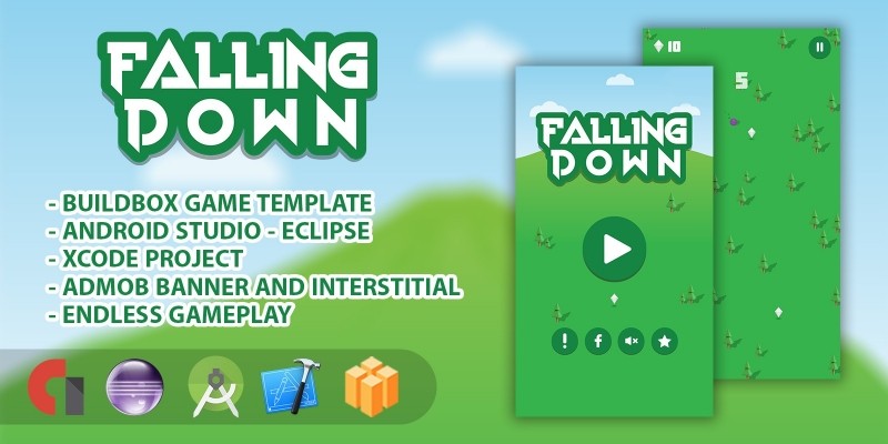 Falling Down - Buildbox Game Template