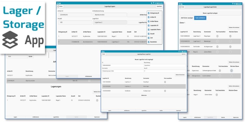 LagerApp StorageApp - Cordova Application