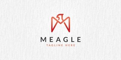 M Letter Eagle Logo