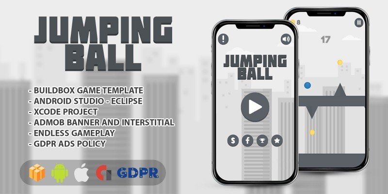 Jumping Ball - Buildbox Game Template