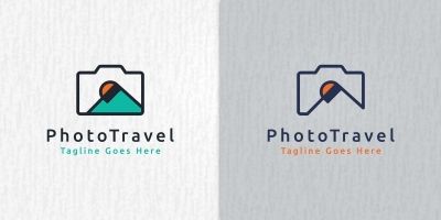 Photo Travel Logo Template