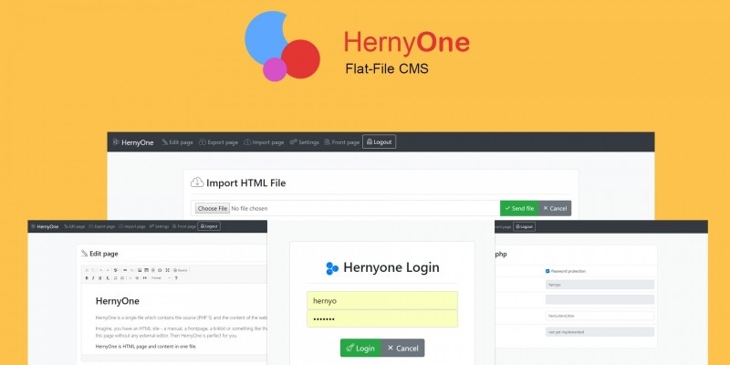 Hernyo One - Flat-file CMS PHP