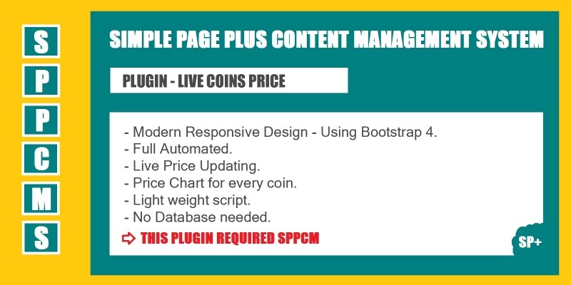 Live Coins Price Market Cap - SPPCMS Plugin