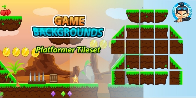 Plat Former Tile Sets Game BG 09