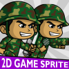 Green Soldier 2D Game Character Sprite