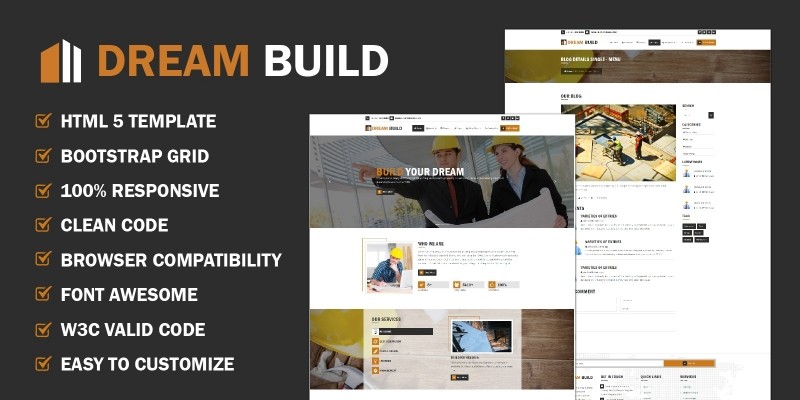 Dream Build HTML Template