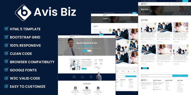 Avis Biz - HTML Template