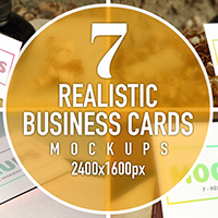 7 Realistic Business Cards Mockups