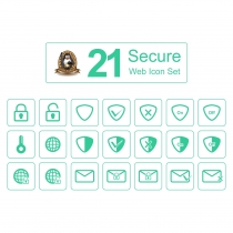 21 Secure Web Icon Set Screenshot 1