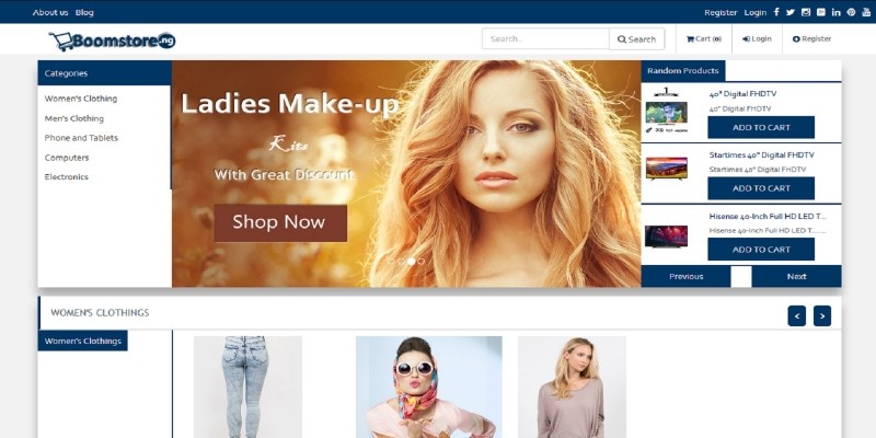 Boomstore - eCommerce System PHP
