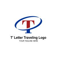 T Letter Traveling Logo