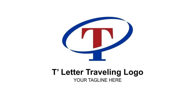 T Letter Traveling Logo