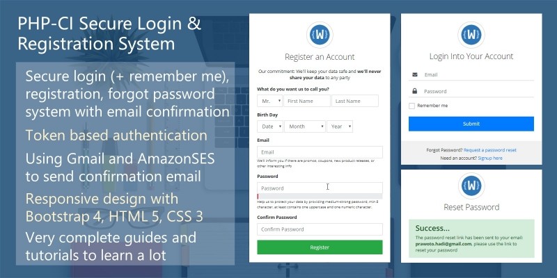 PHP-CI Secure Login And Registration System