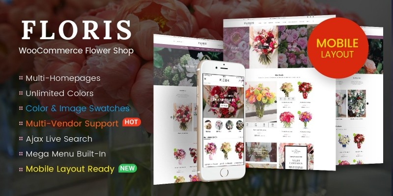 Floris - WooCommerce Flower Shop WordPress Theme