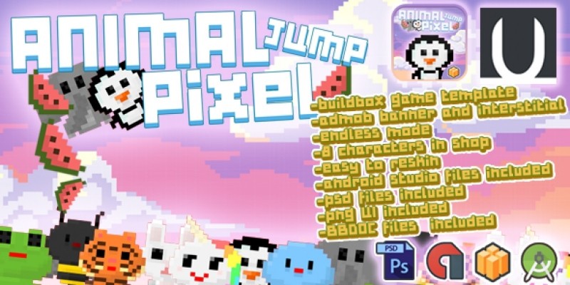 Animal Jump Pixel Buildbox Template