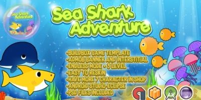 Sea Shark Adventure - Buildbox Template