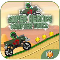 Super Heroes Monster Truck - Buildbox Template