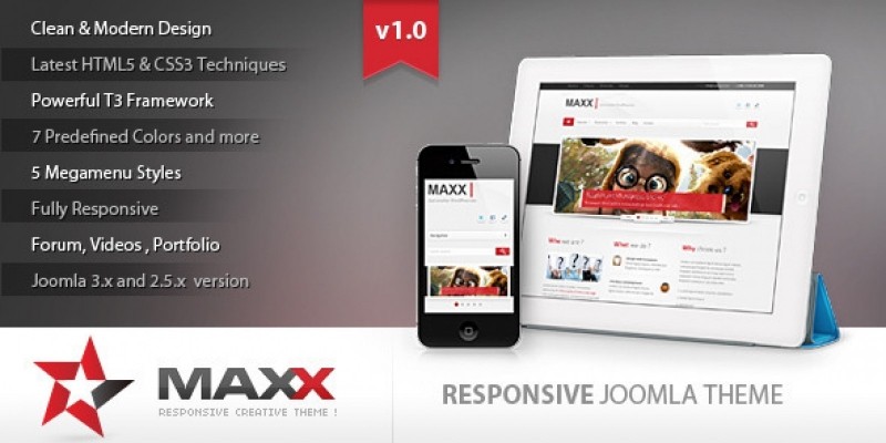 Maxx - Responsive Creative Joomla Template