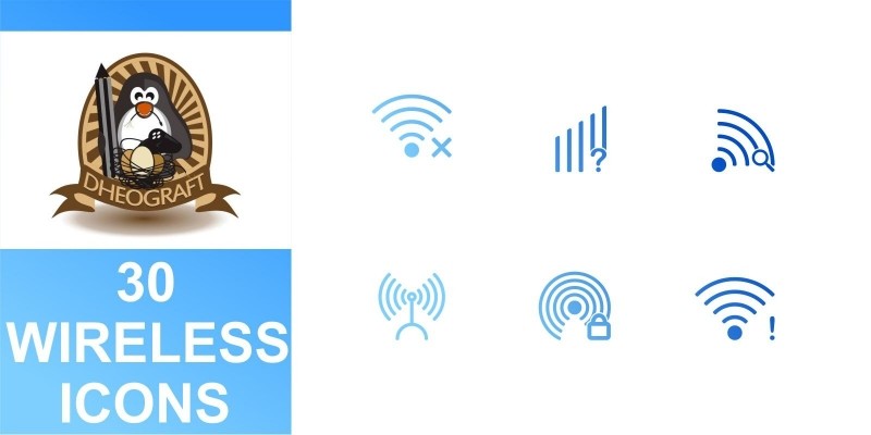30 Wireless Icons