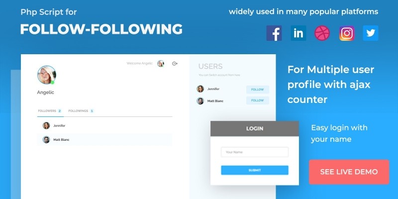 Follow Following PHP Script