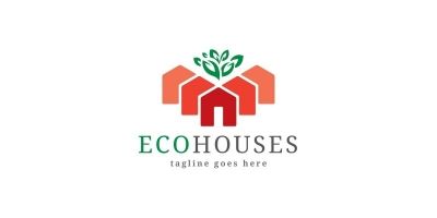 Eco Houses Logo Temolate
