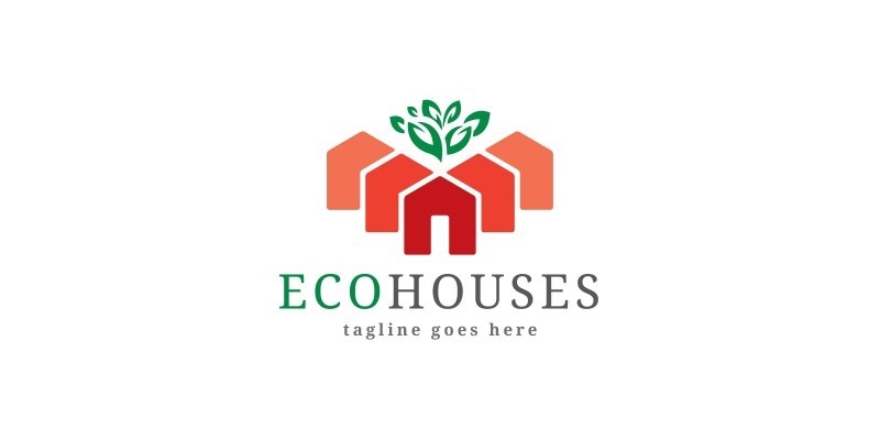 Eco Houses Logo Temolate