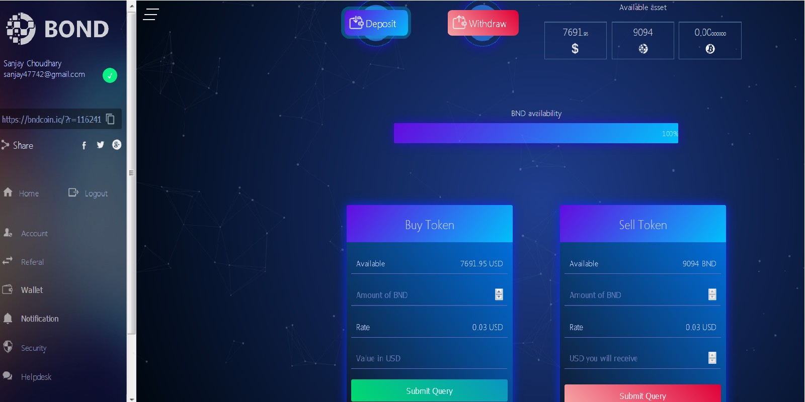 Bond Coin - ICO Token Sales Platform