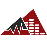 Mountain Waves and Music Equalizer Logo