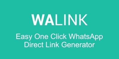 Walink - One Click Whatsapp Link Generator Script