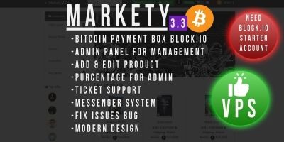 Markety - Multi-Vendor Marketplace In Bitcoin PHP