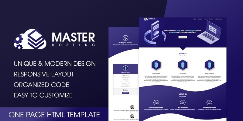 MasterHosting - Web Hosting HTML Template