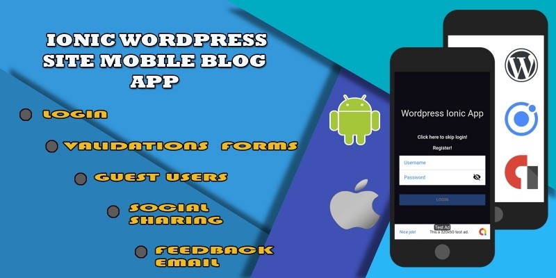 Ionic WordPress Site Mobile App